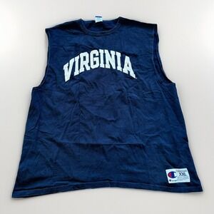 Champion Shirt Mens XXL Sleeveless Tank Top Gym‎ Virginia Cavaliers 90s Vintage